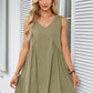 Women’s V-Neck Sleeveless Vest Loose pleated Dress