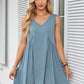Women’s V-Neck Sleeveless Vest Loose pleated Dress