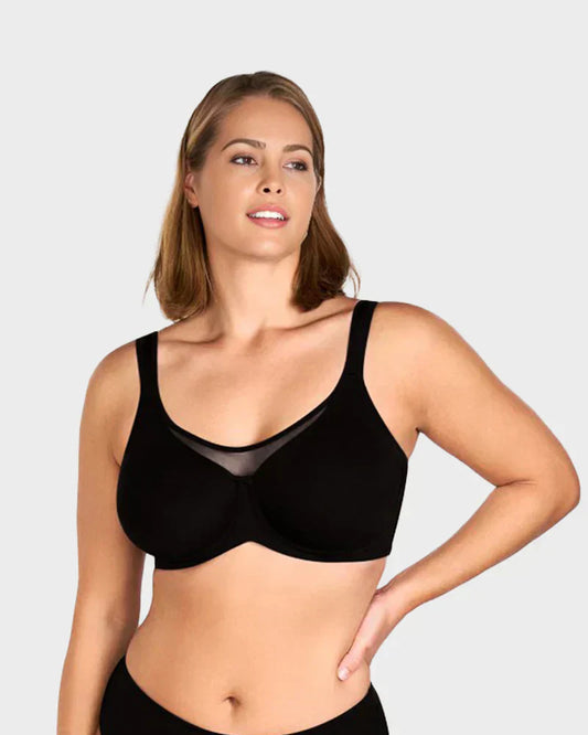 ⏳LAST WEEK SALE -ONLY £6.99!🖤💐Women's Elegant Sheer Full Coverage Plus Size Bra
