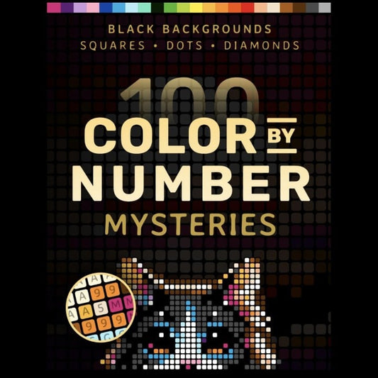 🧧🔥New Year Hot Sale 49% OFF🌟🌈100 Color by Number Mysteries: A Coloring Book for Adults Relaxation and Wonder