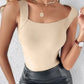 Women's U Neck Thermal Tank Tops with Built-In Bra