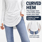 💖This week's Hot Sales - Only ￡13.99✨🍂Women's Casual Crewneck Long Sleeve Top With Thumb Holes and Curved Hem