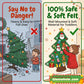 🎅Xmas Hot Sales - 50% OFF!🎄DIY Felt Christmas Tree for Kids – 32 Reusable Ornaments + Fairy Lights