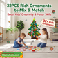 🎅Xmas Hot Sales - 50% OFF!🎄DIY Felt Christmas Tree for Kids – 32 Reusable Ornaments + Fairy Lights