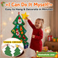 🎅Xmas Hot Sales - 50% OFF!🎄DIY Felt Christmas Tree for Kids – 32 Reusable Ornaments + Fairy Lights
