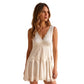 Womens Boho Lace Mini Slip Dress