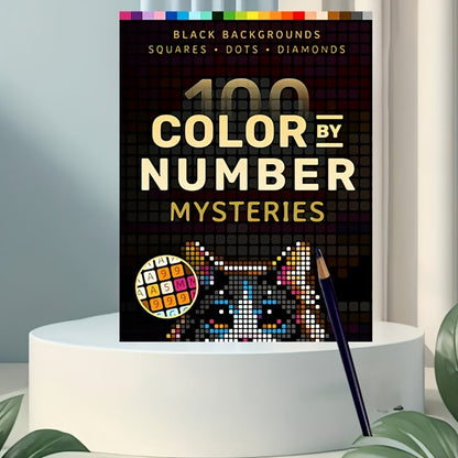🧧🔥New Year Hot Sale 49% OFF🌟🌈100 Color by Number Mysteries: A Coloring Book for Adults Relaxation and Wonder