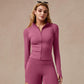 New Stand-Up Neck Covering Yoga Coat for Women