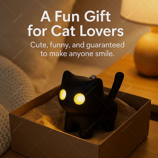 😻🔥New Year Sale 49% OFF🌙 🌟Black Cat Night Light Keychain