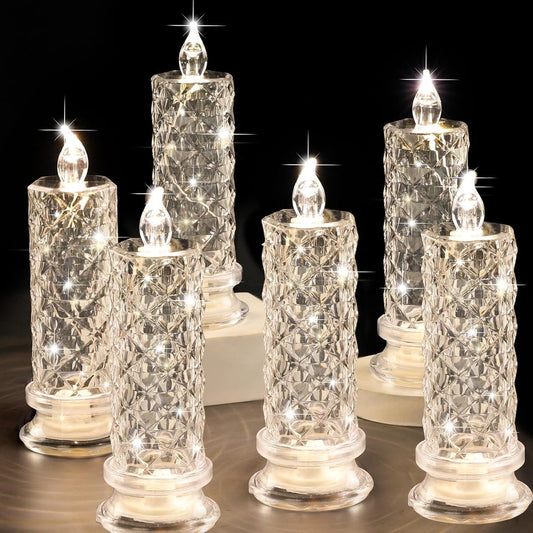 🔥Christmas Sale-Buy 1 Get 2 Free!!🎅LED Crystal Candle Lights- Romantic Tabletop Night Lights