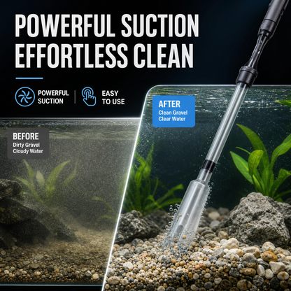 🔥Limited Time: Save 51%🔥🐟 Automatic Aquarium Gravel Cleaner – Electric Fish Tank Vacuum & Water Change Tool