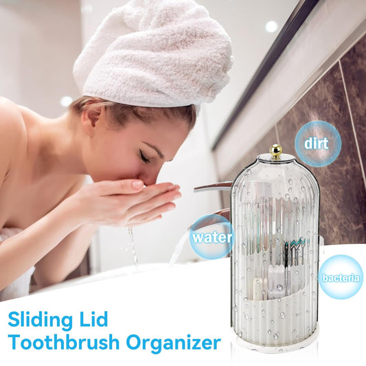 🏡🔥Hot Sale 49% OFF✨🪥 Sliding Lid Toothbrush Organizer