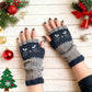 🔥Winter Hot Sale 49% off😻Cat Knitted Embroidery Fingerless Gloves - Cosy, Stylish, Casual Winter Wear