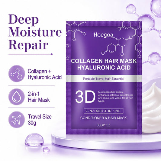 🔥Summer Hot Sales - 55% OFF😍Collagen & Hyaluronic Acid 2-in-1 Hair Mask/Conditioner Sachet