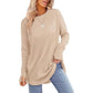 🤩Hot Sale-50% Off🌼Women's Tunic Tops to Wear with Leggings Long Sleeve Thumb Hole Shirts Crew Neck Curved Hem