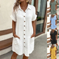 💎🔥This Week's Special Price:£14.99!!💎✨Women’s Summer Midi Dress – Breezy, Flattering & Effortlessly Chic! Lightweight Button-Down with Pockets 🇬🇧☀️