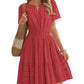 🔥Summer Hot Sales - 65% OFF😍Women's V-Neck Elastic Waist Tiered Mini Dress