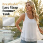 👚Limited Hot Sales - 49% OFF⏰ Elegant Dot Lace Strap Tank Top – Soft & breathable – Delicate lace straps, flattering fit – perfect for layering or summer chic 🌸