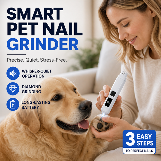 🐶🔥 2026 HOT SALE! 50K+ SOLD 💞 50% OFF! ✨ Whisper-Quiet Electric Pet Nail Grinder – Gentle 3-Step Grinding + LED Display 🐾💅 Stress-Free Grooming for Dogs & Cats!