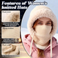 🎉This Week's Special Sales - ￡12.99✨Women 3-in-1 Knitted Balaclava Hat, Fleece Lined Warm Hood Beanie with Scarf & Face Mask, Pom Pom Winter Hat for Outdoor Skiing🧣