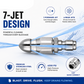 6500 PSI Stainless Steel Sewer Jetter Nozzle – 1/4" Quick Connect Drain Cleaning Attachment for Pressure Washers