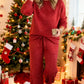 ✨💖Last-Minute Christmas Offers 👚⏰Women's Glitter Pullover Sweater & Pants 2-Piece Set
