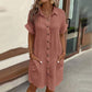 💎🔥This Week's Special Price:£14.99!!💎✨Women’s Summer Midi Dress – Breezy, Flattering & Effortlessly Chic! Lightweight Button-Down with Pockets 🇬🇧☀️