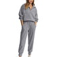 💖2026 Autumn’s Sale 70% OFF✨🍂Women's  2-Piece Long Sleeve Half Zip Pullover Fall Tracksuit Sweatsuits Set