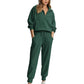 💖2026 Autumn’s Sale 70% OFF✨🍂Women's  2-Piece Long Sleeve Half Zip Pullover Fall Tracksuit Sweatsuits Set