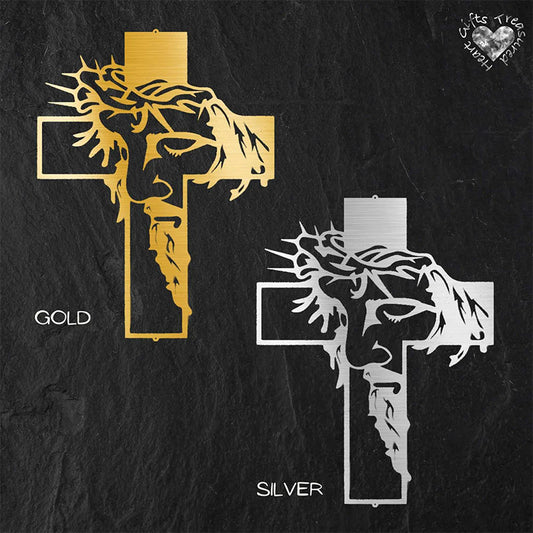 🏡ON SALE 60% OFF🔥✝️Metal Jesus and Cross Wall Art: Christian Home Decor🎄