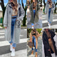 😍Limited Time sales - save 69% 🧥✨ Women's Oversized Longline Hooded Sweatshirt Jacket – Zip-Up Casual Coat 🤎