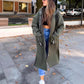 😍Limited Time sales - save 69% 🧥✨ Women's Oversized Longline Hooded Sweatshirt Jacket – Zip-Up Casual Coat 🤎
