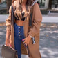 😍Limited Time sales - save 69% 🧥✨ Women's Oversized Longline Hooded Sweatshirt Jacket – Zip-Up Casual Coat 🤎
