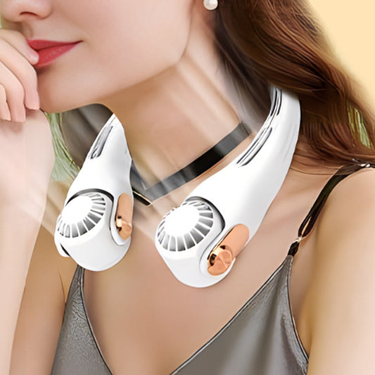 🥳2026 HOT SALE🥳💞50K+ SOLD!🍃50% OFF NOW! 💨 Neck Air Conditioner Fan🌬️Ultra-Quiet, Portable & 360° Rotating – Perfect for Summer 🌞