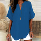 🌸Summer Hot Sales - only ￡10.99👕Fashion Loose Solid Color Short Sleeve Top