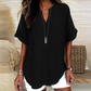 🌸Summer Hot Sales - only ￡10.99👕Fashion Loose Solid Color Short Sleeve Top