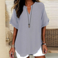 🌸Summer Hot Sales - only ￡10.99👕Fashion Loose Solid Color Short Sleeve Top