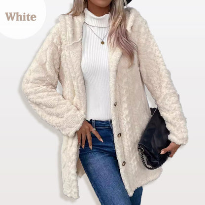 🔥 LAST DAY SALE ONLY £19.99!🧶 ❄️ Quilted Winter Style | Women's Diamond-Pattern Hooded Warm Jacket with Side-Hem Buttons