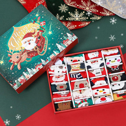 💥Christmas Sale 50% OFF🧦24 Day Christmas Socks Advent Calendar🎄