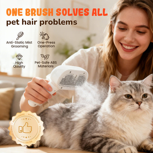 3-in-1 Pet Hair Brush with Steam