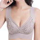 [Special Gift] Comfort Extra Elastic Crossed Wireless Support Lace Bra for Plus Size