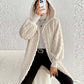 Women's Plush Soft Midi-Length Jacket with Pockets