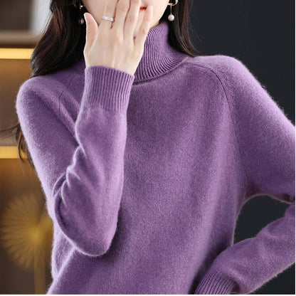 Women's High-Neck Knit Sweater