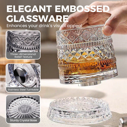 🥛💎New Year Hot Sale 49% OFF✨🔥360° Rotating Whiskey Glass Tumbler