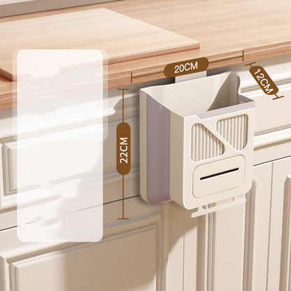 ⏳LAST DAY SALE ONLY ￡7.99!!💞10K+ SOLD🎁Folding Hanging Trash Can 🗑️No-bend foldable design, strong base & scraper clasp. Eco-friendly kitchen essential – stock up & save! 🍃✅