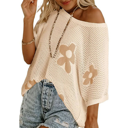 👙 50% OFF NOW! 🌺 Women's Floral Jacquard Beach Cover-Up – Breathable Hollow-Knit & Includes Bikini Set for Perfect Beach Style 🏖️