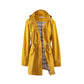 Long Hooded Drawstring Waist-Cinching Zipper Windbreaker