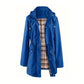 Long Hooded Drawstring Waist-Cinching Zipper Windbreaker