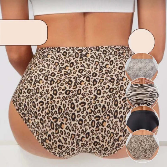 🔥40% off while supplies last!🎉2-Piece Set💕Women's Animal Print High Waist Seamless Underwear