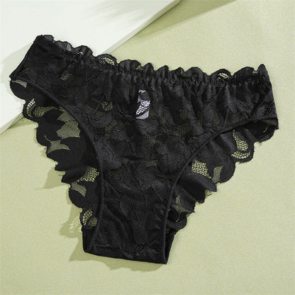 Women's Floral Lace Low-Waist Bikini Panty